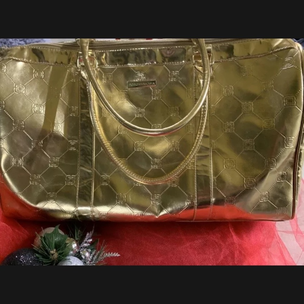 BCBGMAXAZARIA LARGE GOLD TOTE / DUFFLE BAG